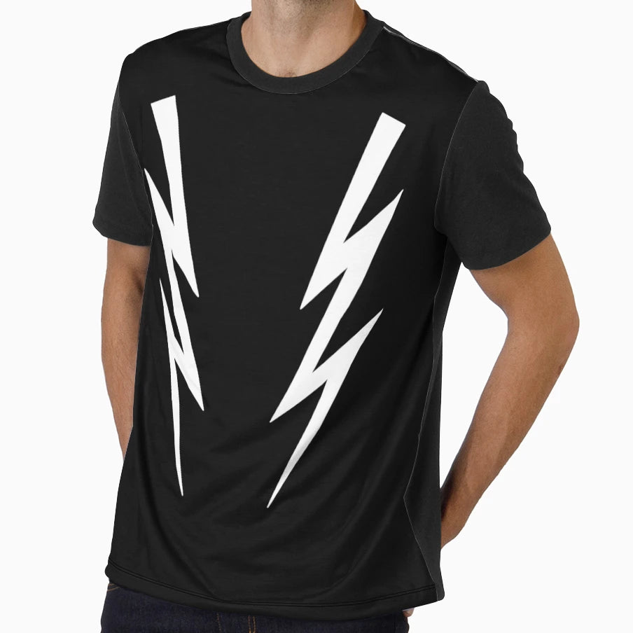 Vince Noir Lightning Bolts T-Shirt - Unique Graphic for Adults - T-Shirt, Sweatshirt, Hoodie