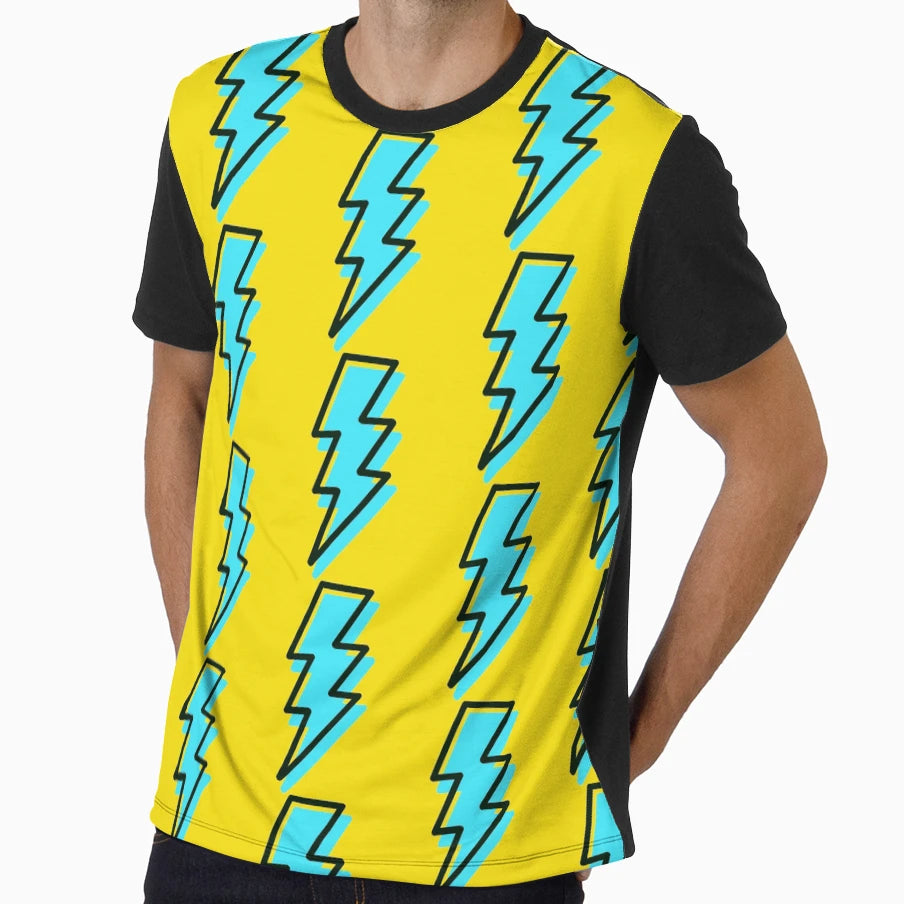 Lightening Pattern T-Shirt - Unique Graphic Men Women - T-Shirt, Sweatshirt, Hoodie