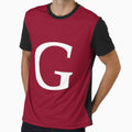 Letter G Maroon T-Shirt - Novelty Apparel Men Women - T-Shirt, Sweatshirt, Hoodie