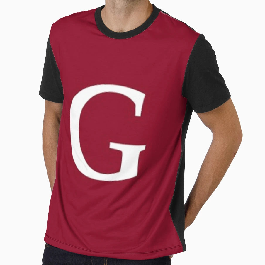 Letter G Maroon T-Shirt - Novelty Apparel Men Women - T-Shirt, Sweatshirt, Hoodie