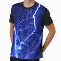 Blue Lightning T-Shirt - Aesthetic Graphic Unisex - T-Shirt, Sweatshirt, Hoodie