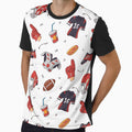 American Football Pattern T-Shirt - Aesthetic Graphic for Adults - T-Shirt, Sweatshirt, Hoodie
