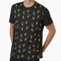 Football And Goalpost Pattern T-Shirt - Casual Everyday Wear Unisex - T-Shirt, Sweatshirt, Hoodie