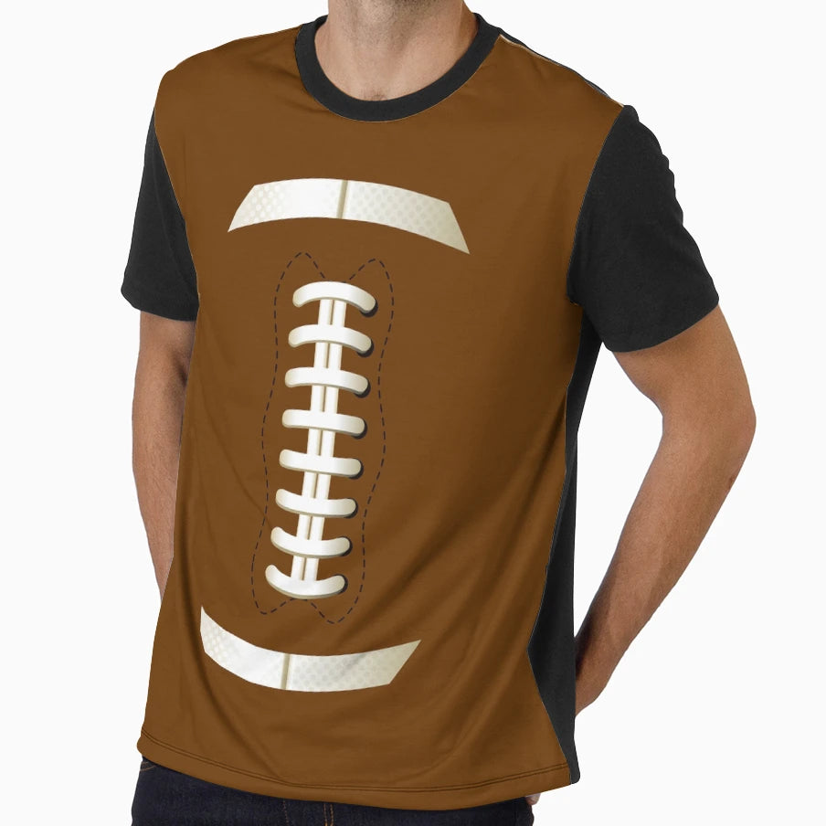 Football Cross Laces Stitches T-Shirt - Casual Everyday Wear for Adults - T-Shirt, Sweatshirt, Hoodie