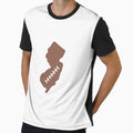 New Jersey State Outline Football T-Shirt - Streetwear Style Men Women - T-Shirt, Sweatshirt, Hoodie