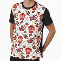 PM Chiefs Pattern White T-Shirt - Trendy Graphic for Adults - T-Shirt, Sweatshirt, Hoodie