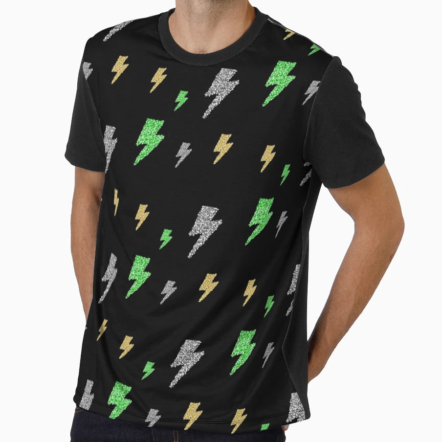 Glitter Lightning Bolt Pack T-Shirt - Fun Novelty Design Men Women - T-Shirt, Sweatshirt, Hoodie