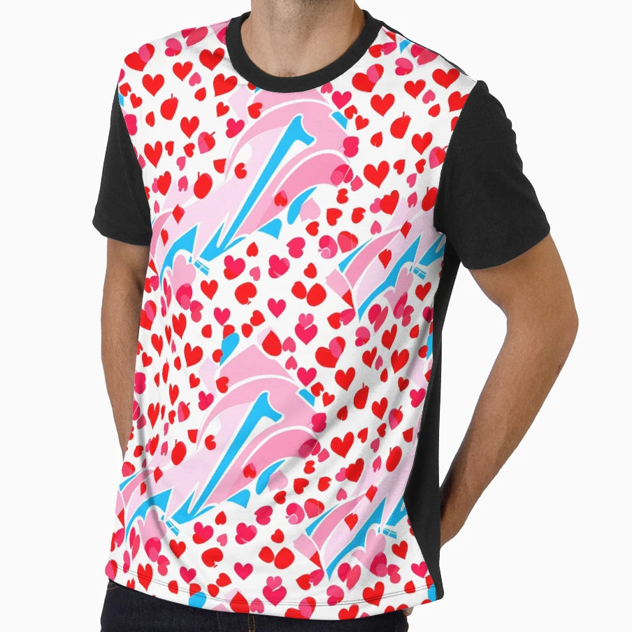 Hearts Pattern 5 T-Shirt - Unique Graphic Unisex - T-Shirt, Sweatshirt, Hoodie