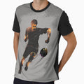 Footballer Running Ball T-Shirt - Unique Graphic Unisex - T-Shirt, Sweatshirt, Hoodie