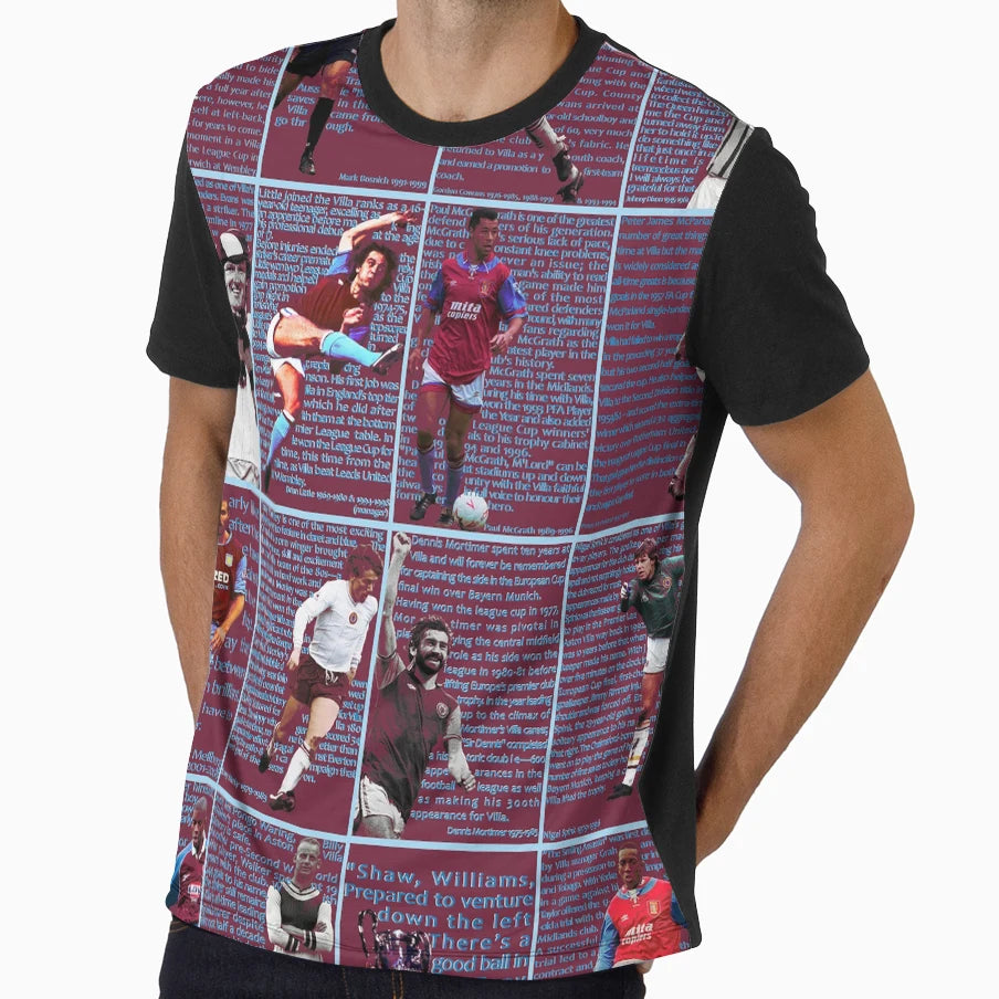 Aston Villa Football Club Legends T-Shirt - Minimalist Print Men Women - T-Shirt, Sweatshirt, Hoodie