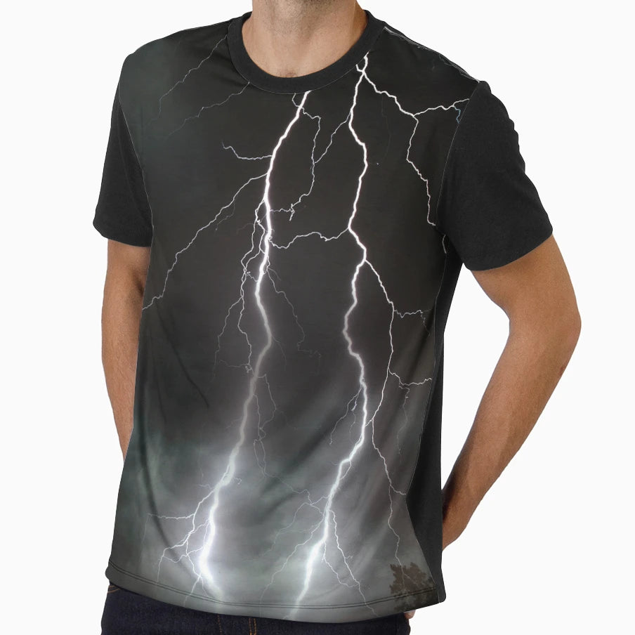 Lightning Strikes T-Shirt - Fun Novelty Design for Adults - T-Shirt, Sweatshirt, Hoodie