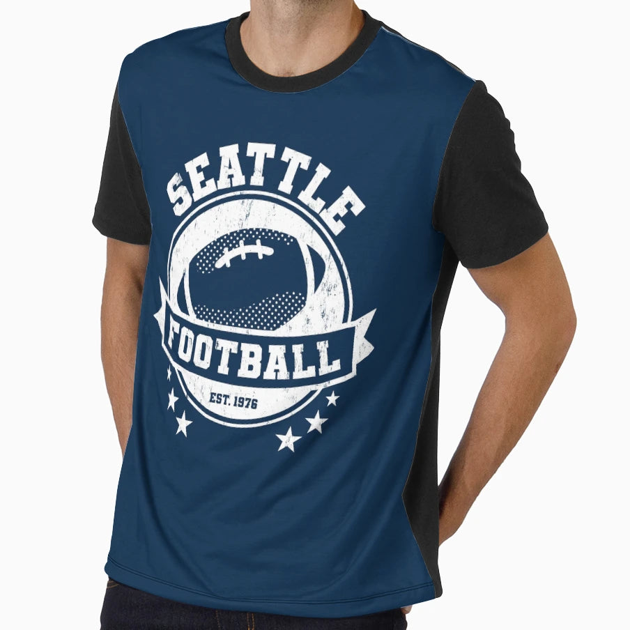 Seattle Football Team League Sports T-Shirt - Fun Novelty Design Unisex - T-Shirt, Sweatshirt, Hoodie