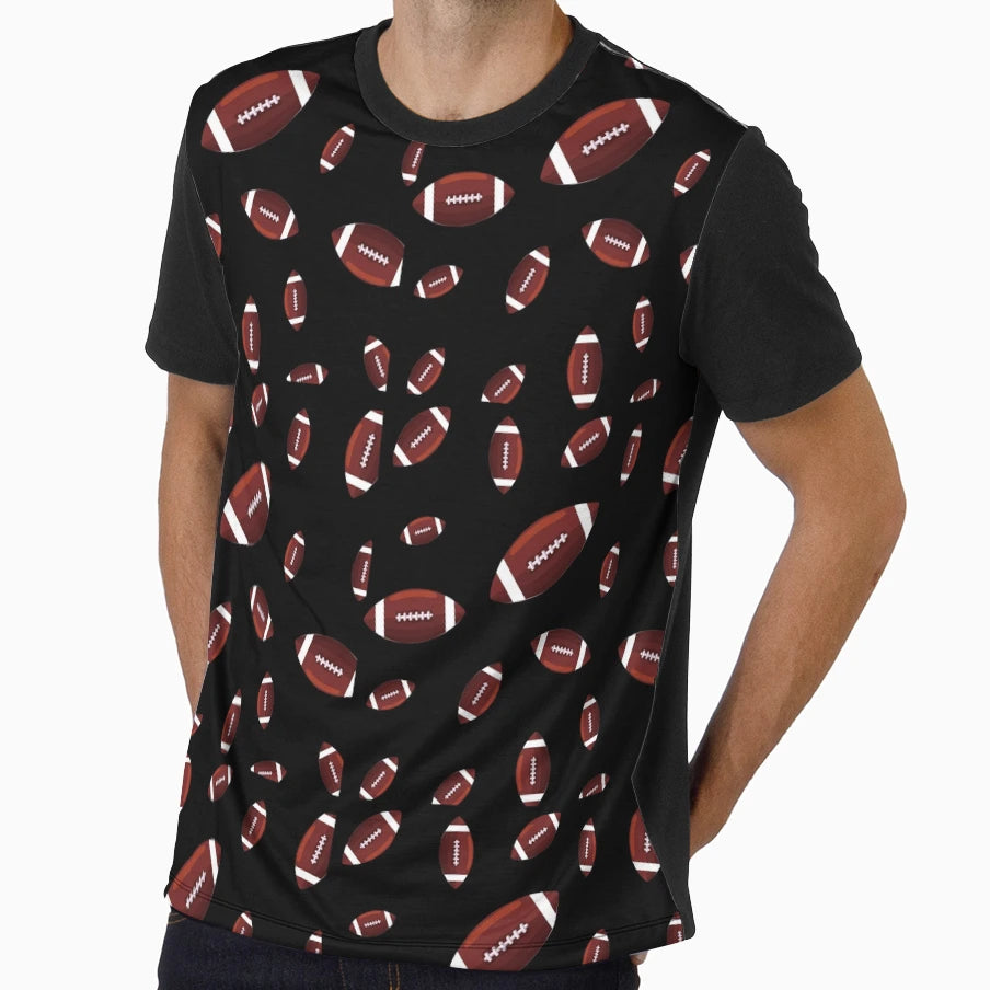Football Pattern T-Shirt - Streetwear Style for Adults - T-Shirt, Sweatshirt, Hoodie