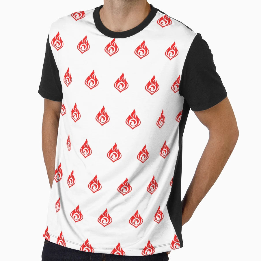 Genshin Impact Pattern Seamless T-Shirt - Custom Art Print Men Women - T-Shirt, Sweatshirt, Hoodie