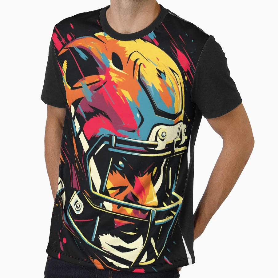 Football Helmet Pop Art T-Shirt - Novelty Apparel Men Women - T-Shirt, Sweatshirt, Hoodie