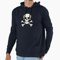 Skull And Crossbones Halloween Gothic Hoodie - Custom Art Print for Adults - T-Shirt, Sweatshirt, Hoodie