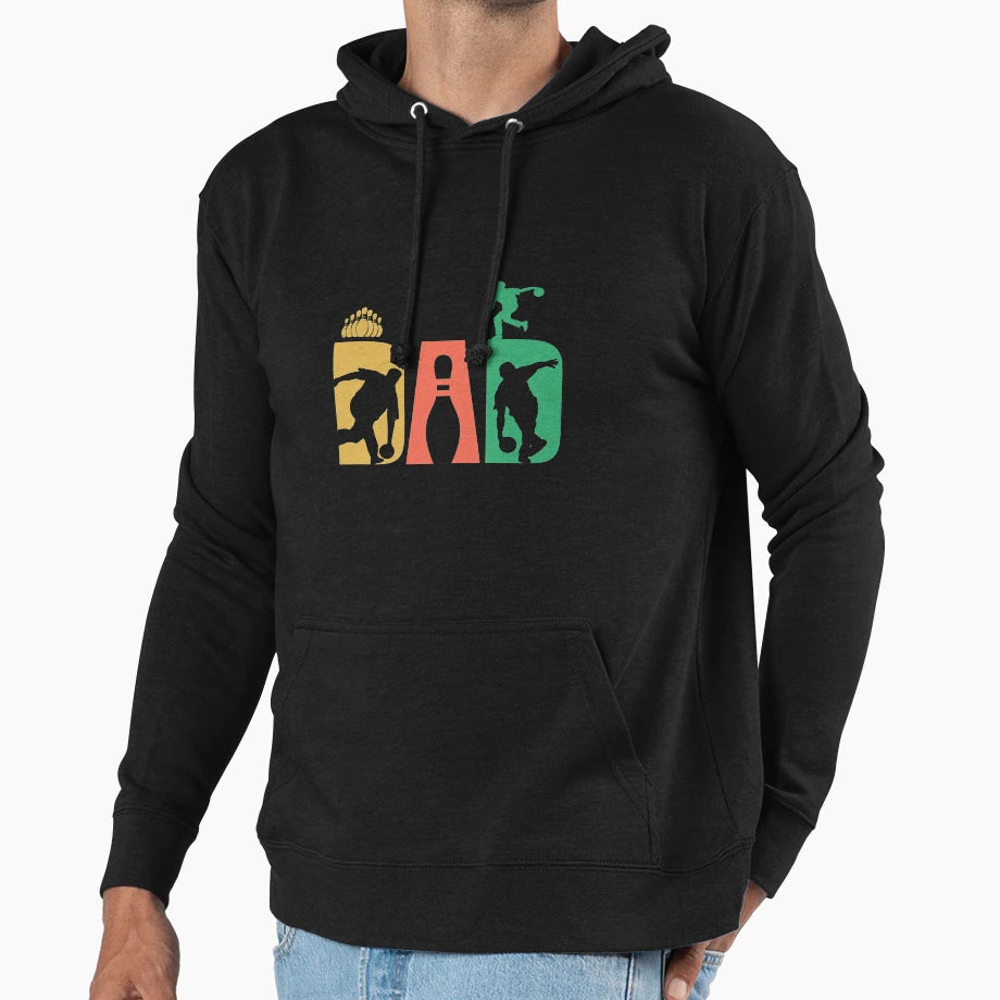 Bowling Dad Vector Color Hoodie - Fun Novelty Design Men Women - T-Shirt, Sweatshirt, Hoodie