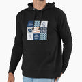 Football Blue Navy Pattern Hoodie - Trendy Graphic Unisex - T-Shirt, Sweatshirt, Hoodie