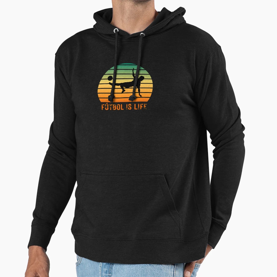 Futbol Is Life Gifts Soccer Lovers Hoodie - Custom Art Print Men Women - T-Shirt, Sweatshirt, Hoodie
