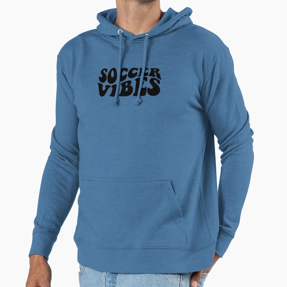 Copy Copy Soocer Vibes Soccer Mom Hoodie - Fun Novelty Design for Adults - T-Shirt, Sweatshirt, Hoodie