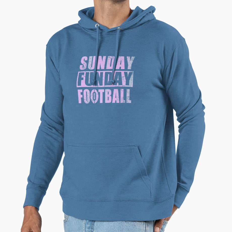Sunday Funday Football Hoodie - Graphic Print Unisex - T-Shirt, Sweatshirt, Hoodie