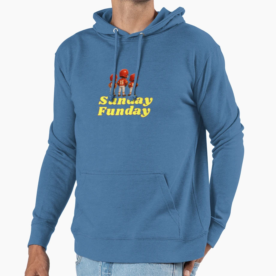 Sunday Funday Kansas City Chiefs Hoodie - Trendy Graphic for Adults - T-Shirt, Sweatshirt, Hoodie