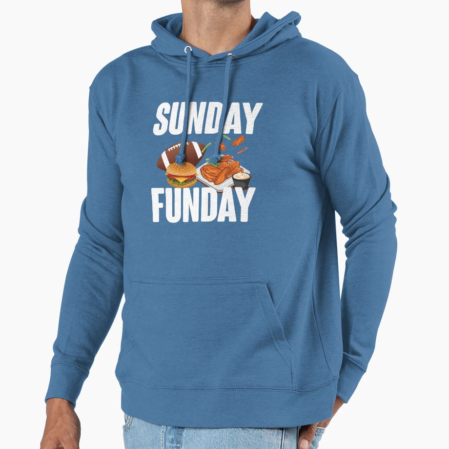 Sunday Funday Hoodie - Minimalist Print for Adults - T-Shirt, Sweatshirt, Hoodie