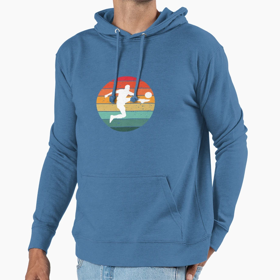 Soccer Player Silhouette Football Hoodie - Aesthetic Graphic Men Women - T-Shirt, Sweatshirt, Hoodie