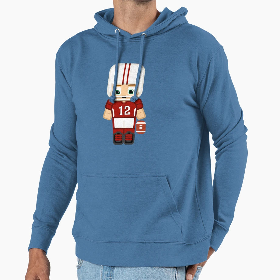 Super Sports Stars American Football Hoodie - Minimalist Print for Adults - T-Shirt, Sweatshirt, Hoodie