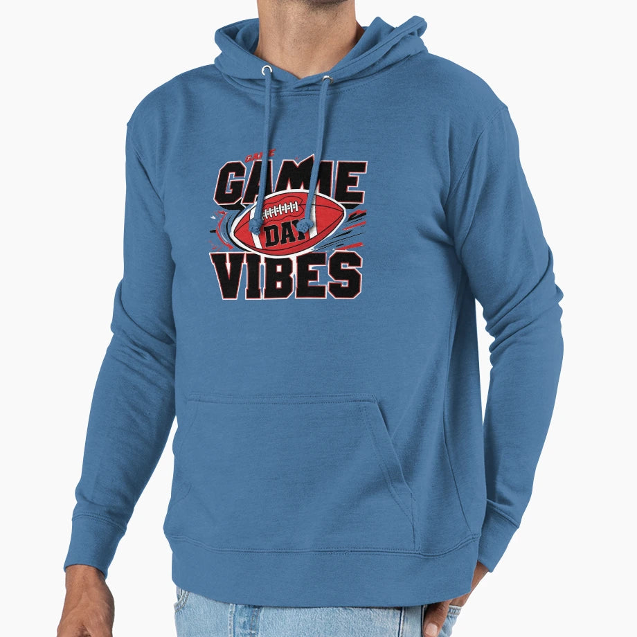 Game Day Vibes Dynamic Football Sports Hoodie - Streetwear Style Men Women - T-Shirt, Sweatshirt, Hoodie