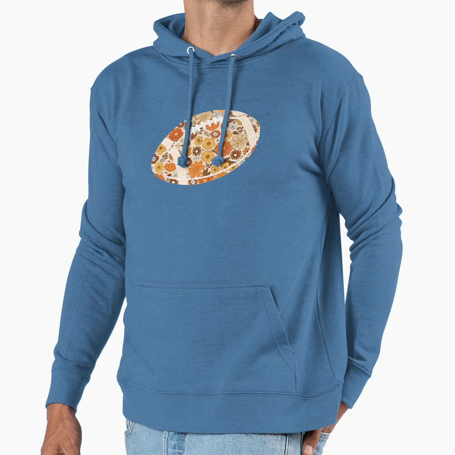 Floral Football Hoodie - Graphic Print Unisex - T-Shirt, Sweatshirt, Hoodie