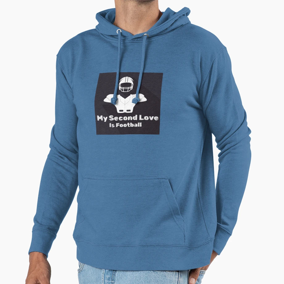 My Second Love Is Football T-Shirt - Fun Novelty Design for Adults - T-Shirt, Sweatshirt, Hoodie