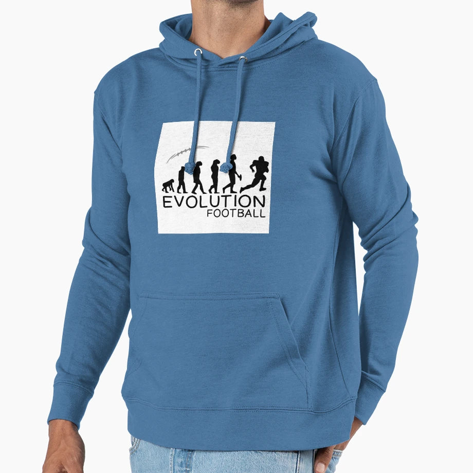 Evolution Football Hoodie - Minimalist Print Unisex - T-Shirt, Sweatshirt, Hoodie