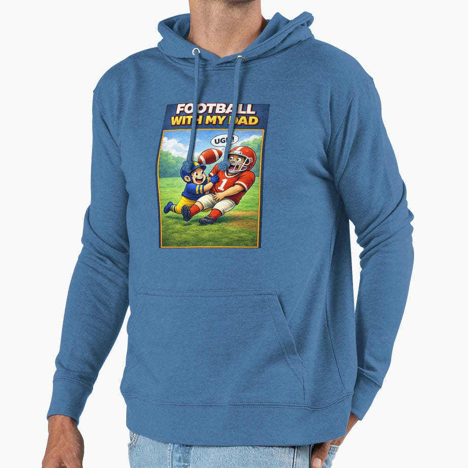 Football My Dad Funny Football Dad T-Shirt - Fun Novelty Design Men Women - T-Shirt, Sweatshirt, Hoodie
