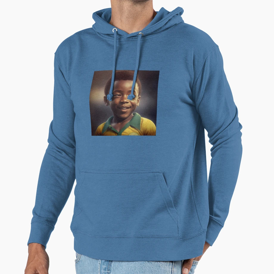 Child Pele Hoodie - Trendy Graphic Unisex - T-Shirt, Sweatshirt, Hoodie