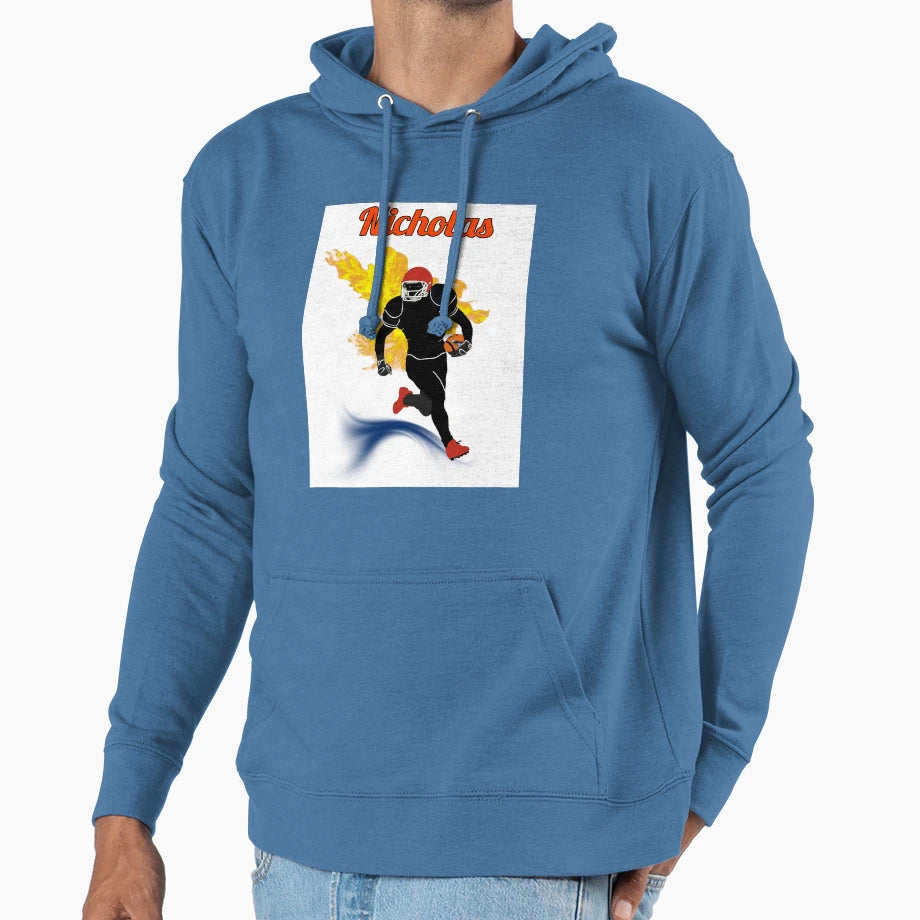 Nicholas American Football Champion Hoodie - Trendy Graphic Men Women - T-Shirt, Sweatshirt, Hoodie