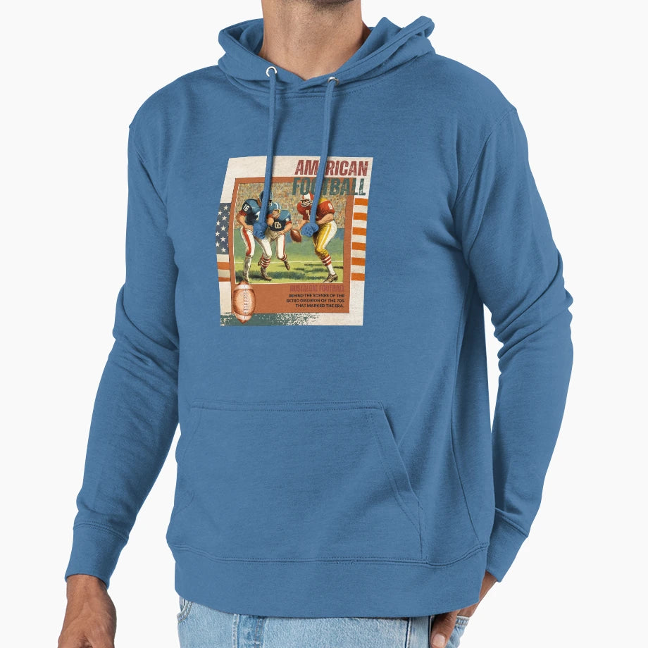 Nostalgic Foot Ball Hoodie - Trendy Graphic Men Women - T-Shirt, Sweatshirt, Hoodie