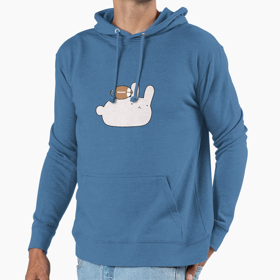 Little Football Bunny Hoodie - Custom Art Print Men Women - T-Shirt, Sweatshirt, Hoodie