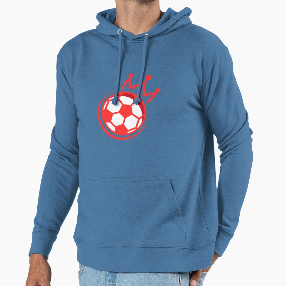 Football Red Crown 2 Ball Football Hoodie - Aesthetic Graphic Men Women - T-Shirt, Sweatshirt, Hoodie