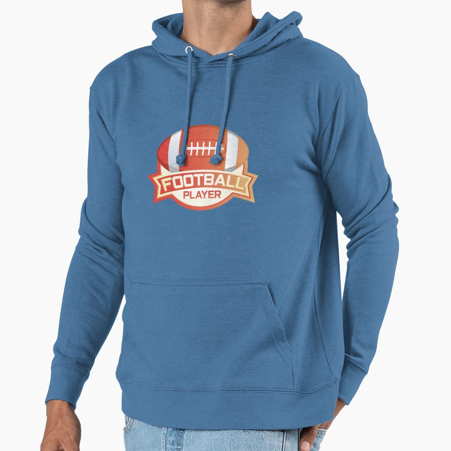 Football Player American Football Rugby Hoodie - Streetwear Style Men Women - T-Shirt, Sweatshirt, Hoodie