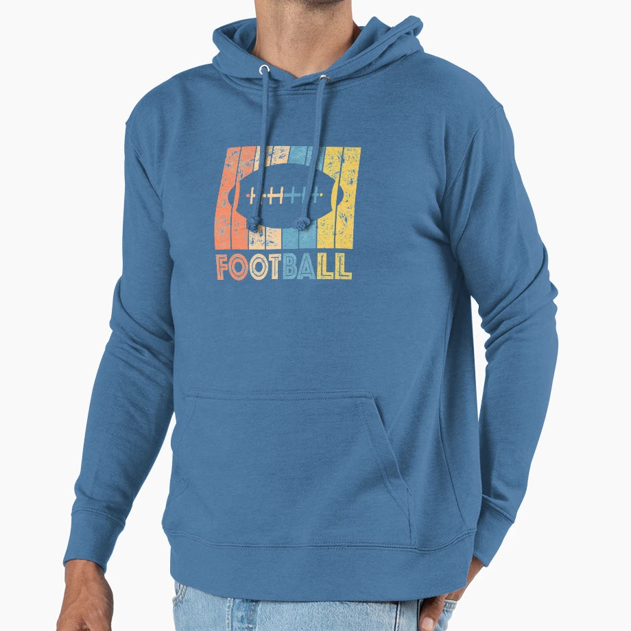 Football Oldschool Hoodie - Unique Graphic Men Women - T-Shirt, Sweatshirt, Hoodie
