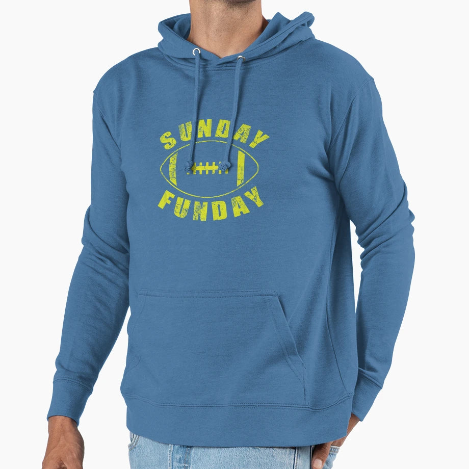 Sunday Funday Football Hoodie - Novelty Apparel Men Women - T-Shirt, Sweatshirt, Hoodie