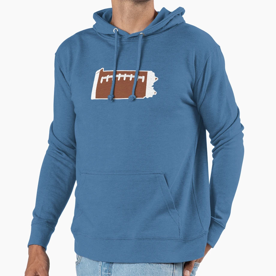 Football Pennsylvania Fun Football Lover Hoodie - Graphic Print Men Women - T-Shirt, Sweatshirt, Hoodie