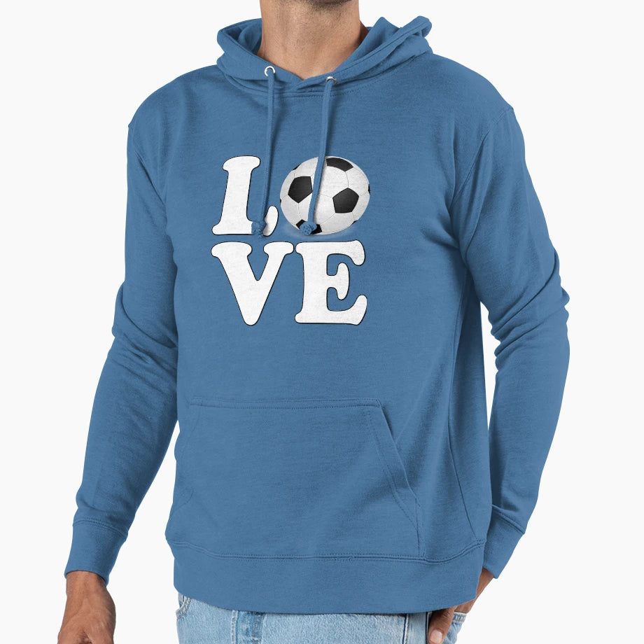 Soccer Love Hoodie - Casual Everyday Wear Unisex - T-Shirt, Sweatshirt, Hoodie