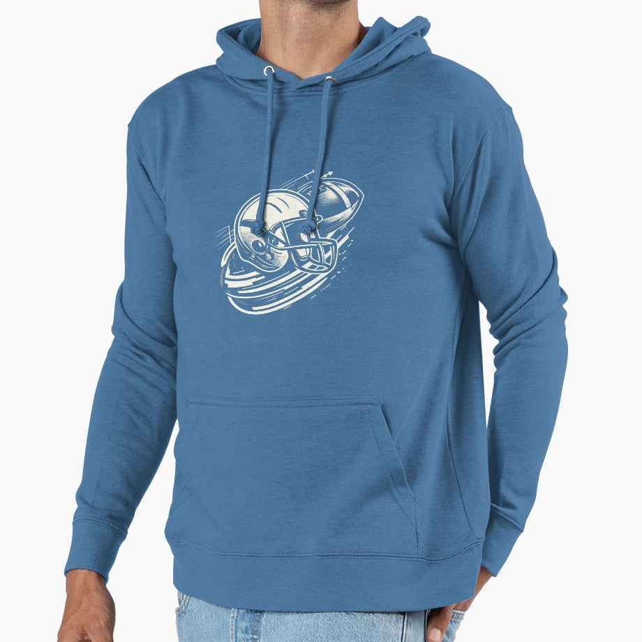American Football Simple Hoodie - Unique Graphic Men Women - T-Shirt, Sweatshirt, Hoodie