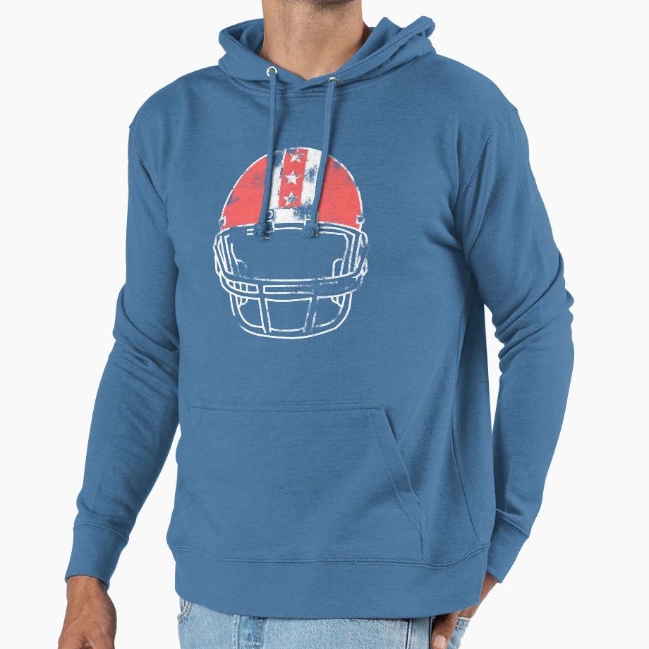 Old Football Helmet Hoodie - Streetwear Style Unisex - T-Shirt, Sweatshirt, Hoodie