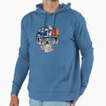 American Football Helmet Skull Hoodie - Custom Art Print Men Women - T-Shirt, Sweatshirt, Hoodie