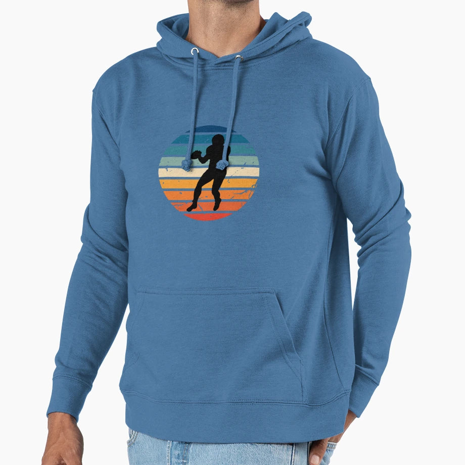 Funny Football And Football Player Hoodie - Minimalist Print Men Women - T-Shirt, Sweatshirt, Hoodie