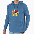 I Love Football Pop Hoodie - Novelty Apparel Men Women - T-Shirt, Sweatshirt, Hoodie
