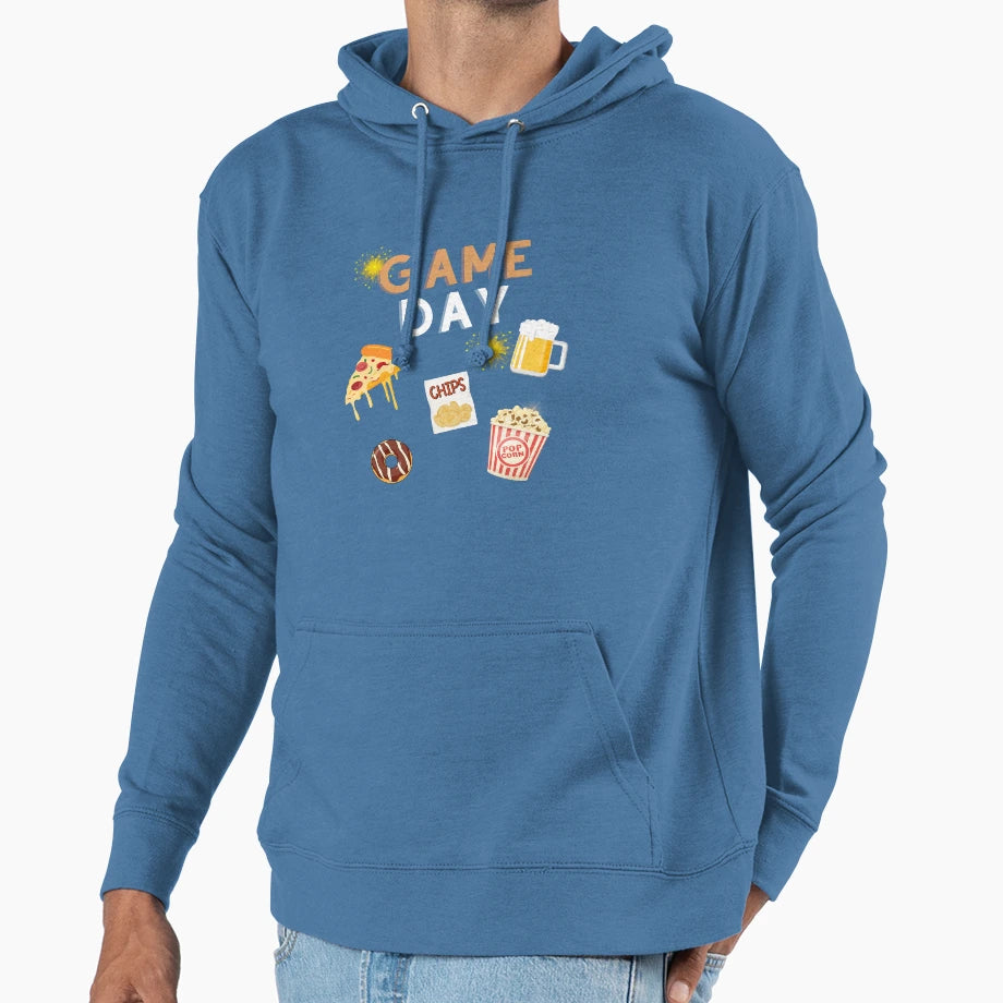 Food And Football Game Day Hoodie - Fun Novelty Design Men Women - T-Shirt, Sweatshirt, Hoodie